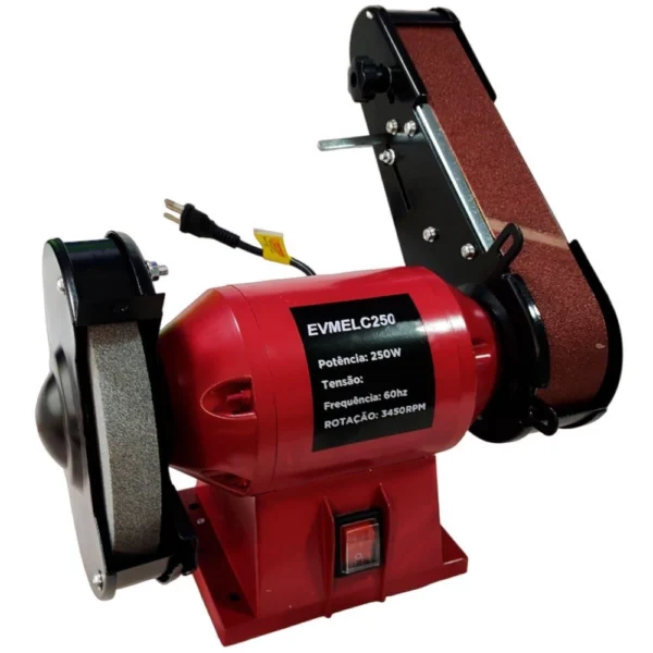 Moto Esmeril com Lixadeira de Cinta 250W EVMELC-2500 evald