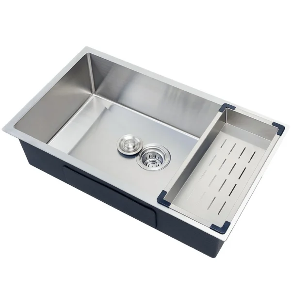 Cuba para cozinha gourmet pia aço inox com acessórios Terena 74 cm pingoo.casa - Prata