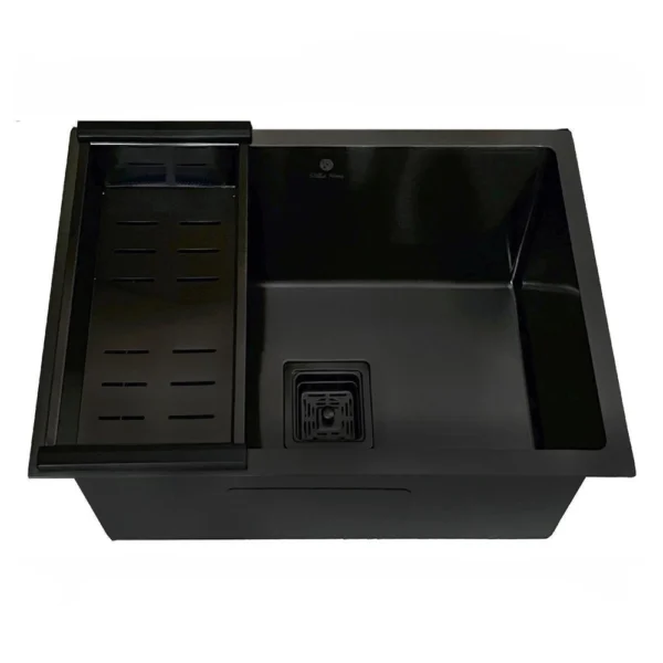 Cuba Gourmet Quadrada Aço Inox 304 Preta 60X40Cm Premium